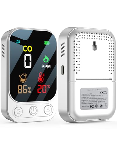 YEREADW Détecteur de monoxyde de carbone portable 3 en...