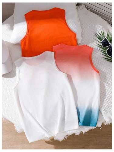 Floerns Boy's 3 Piece Tropical Graphic Tank Top Crew Neck Sleeveless Summer Tops3