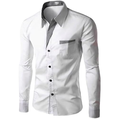 Chemise à manches longues homme coupe ajustée chic et casual