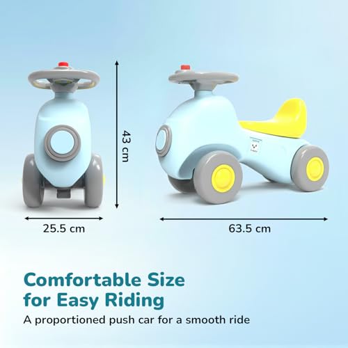 Image of Lifelong Cuppy Chopper Ride-On Push Car for Kids 1-5 Years | Baby Car with Wide Seat, Stable Wheels | Kids Car for Indoor & Outdoor Play (Multi-Colour, LLCCRO02)