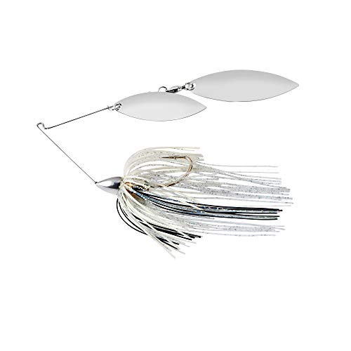 War Eagle Custom Lures Nickel Frame Double Willow Spinnerbait Silver Shiner Skirt 1/2 oz.