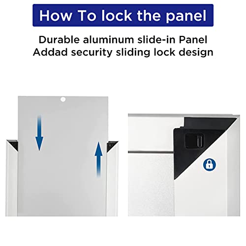 Ganggend Large Dog Door with Magnetic Double Flaps, Durable Aluminum Dog Door for Large Dogs, Weatherproof and Energy Efficient with Slide-in Closing Panel Pet Door for Exterior Door - Thumbnail 2