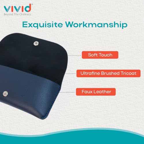 Image of VIVID Unisex Specs Snap Button Eyewear Dabbi Faux Leather Soft Case Cover