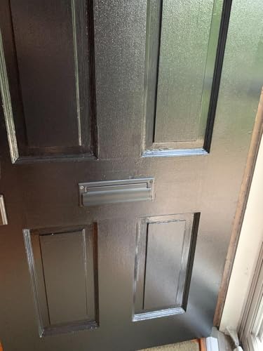 image for ZAUYX 1 Pack 13inch Matte Black, Solid Brass Heavy Duty Mail Slot with