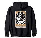 The Dog Whispering Dead Tarot Skeleton Night Walk Zip Hoodie