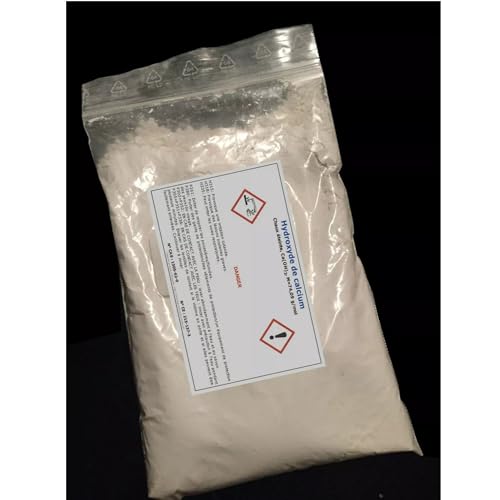 Sacchetto da 100 g di calce spenta per preparare 10 l di acqua di calce reattiva da laboratorio, linimenti e cosmetici (100 g)