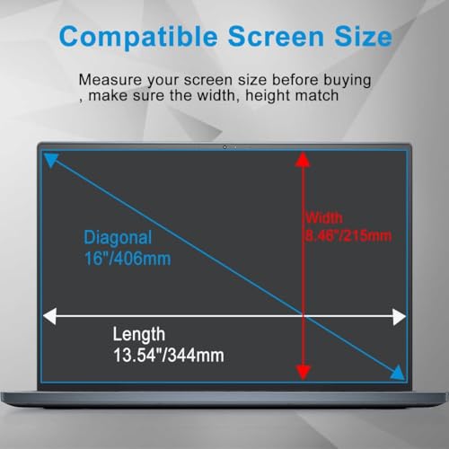 Image of Screen Protector Compatible for 2023 2022 ASUS ROG /TUF 16 inch Gaming Laptop, Zephyrus M16 / Strix G16, TUF A16 16 inch Gaming Laptop, Eye Protection Anti Glare- Matte