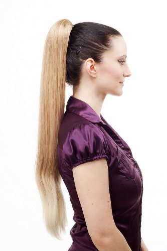 WIG ME UP - Hairpiece PONYTAIL with Claw Clamp/Clip extremely long straight & smooth blond mix with bright blond ends T113-27T88 70 cm - Image 4