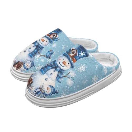 Women's Men's Cute Fuzzy Slippers Memory Foam Kawaii Christmas Slippers Winter Warm Fluffy Shoes Thick Bottom2