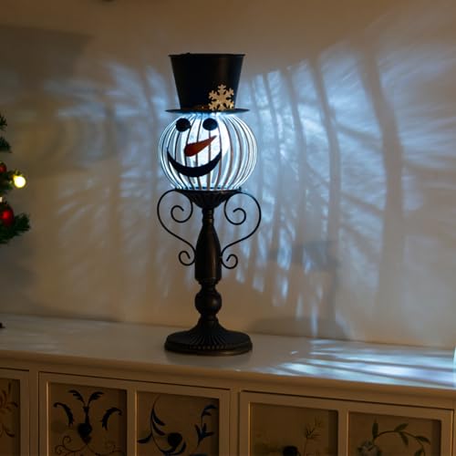 Lampe de table solaire bonhomme de neige étanche pour décoration de jardin - 4