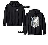 Attack on Titan Season 3 Scout Regiment Emblem Front Back Zip Hoodie