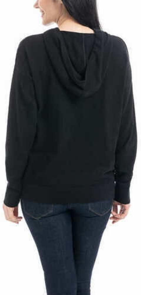 Hilary Radley Ladies' Cozy Sweater Hoodie Medium Black - Image 3