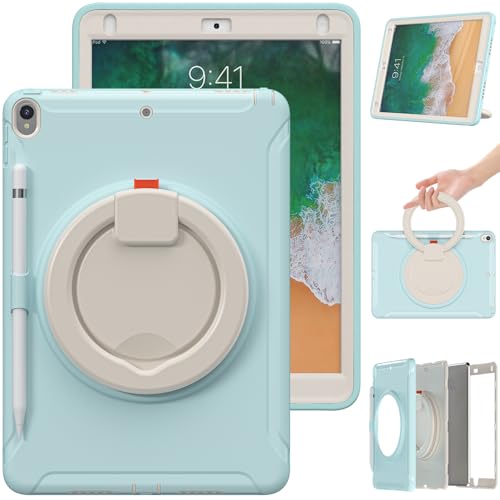 Coque antichoc enfant iPad Pro 10.5 protection robuste avec support bleu