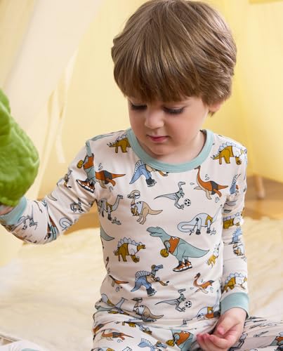 Bamboo Viscose Toddler Pajamas Boys Girls Baby 12M-8Y Pjs Sets Kids Snug fit 2pcs Long-Sleeve Sleepwear3