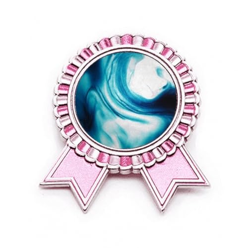 Broche pigment bleu métal pour accessoire de mode et vestes