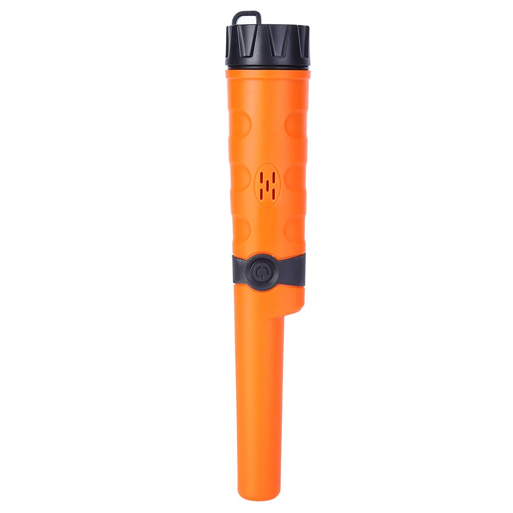 Gonetre Detector de Metales de Mano, Puntero Impermeable con Linterna LED para Detección en Exteriores (Naranja)