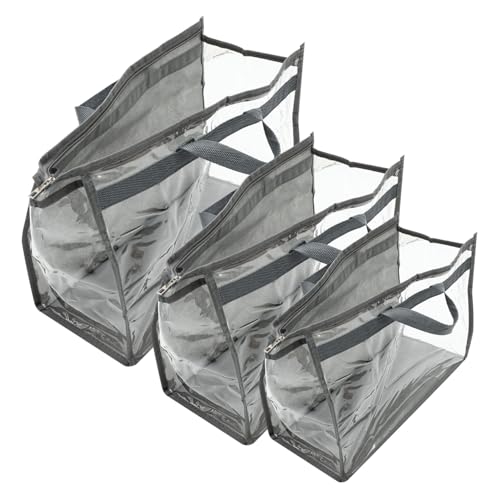 Housse de sac à main transparente zippée contre la poussière