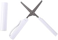 Vista 6 de Tijera plegable con forma de bolígrafo, 5 colores multifuncionales de trabajo manual Tijera de arte estacionaria DIY segura plegable tijera 2 en 1