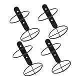 Hohopeti 4pezzi Portabottiglie Da Parete in Metallo Porta Bottiglie Vino Singolo Con Desig...