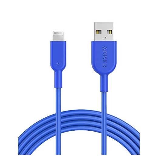 Anker Powerline II Lightning Cable (6ft), MFi Certified for iPhone Xs/XS Max/XR/X / 8/8 Plus / 7/7 Plus / 6/6 Plus (Blue)