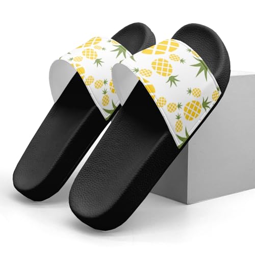 Pineapples Design Slippers Sandals for Women Men Casual Athletic Sandals Pool Shower Indoor Outdoor Slide Slippers3