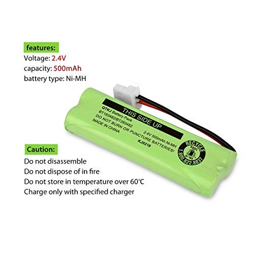 Kastar Ni-MH Replacement Battery For Vtech BT283482 DECT 6.0 Home Phone Handset - 600mAh 2.4V