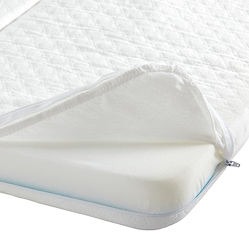 Image of hiccapop [Replacement Cover ONLY for The Pack and Play Mattress Pad (38" x 26" x1") - Ultra-Soft Jacquard Fabric - Waterproof, Stain Resistant, Machine Washable