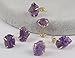 ZENGORI Irregular Amethyst Four-Claw Stud for Women Gemstones Earring Jewelry ZG0134
