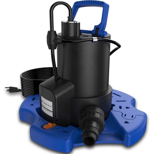 AgiiMan Automatic Pool Cover Pump for Pool, Hot Tubs and Basement, Blue