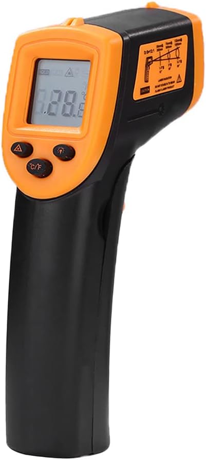 SHUNXIN HW600 Handheld Non-Contact Infrared Thermometer LCD Display Temperature Meter, Digital IR Industrial Thermometer Laser Pyrometer Thermometer, -50~600°C/-58~1122°F (NOT for Humans), Battery Not