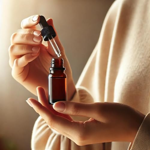 4 Pcs of 1ml, 2ml, 3ml, 5ml Dropper Bottle, Bottles with Dropper, amber glass dropper bottle, Clear Liquid Container for Essential Oils, Perfume (Amber)2