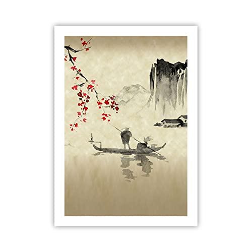 Affiches Murales Cuisine Fleur Cerises Japon pour une Déco Zen de Salon