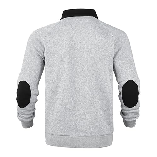 Pull à fermeture éclair 1/4 homme vêtement manches longues col Henley
