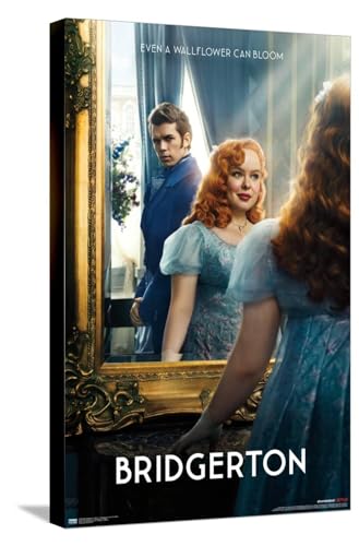 Trends International Netflix Bridgerton: Season 3 - Penelope and Colin One Sheet Canvas Wall Poster, 14.72" x 22.37", Stretched Canvas