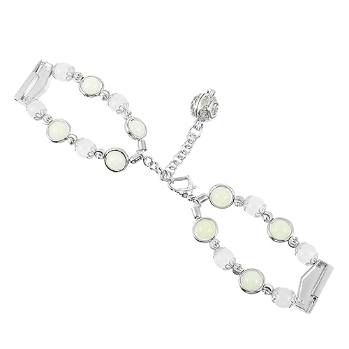Tofficu Correa de Reloj de Luminosa de Compatible con Samsung Watch Brazalete Elegante y Práctico Instalación Diseño Decorativo Color Plateado
