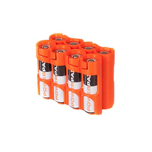 Storacell - COMINHKG125372 AA8pkORG by Powerpax AA Battery Caddy, Orange, Holds 8 Batteries