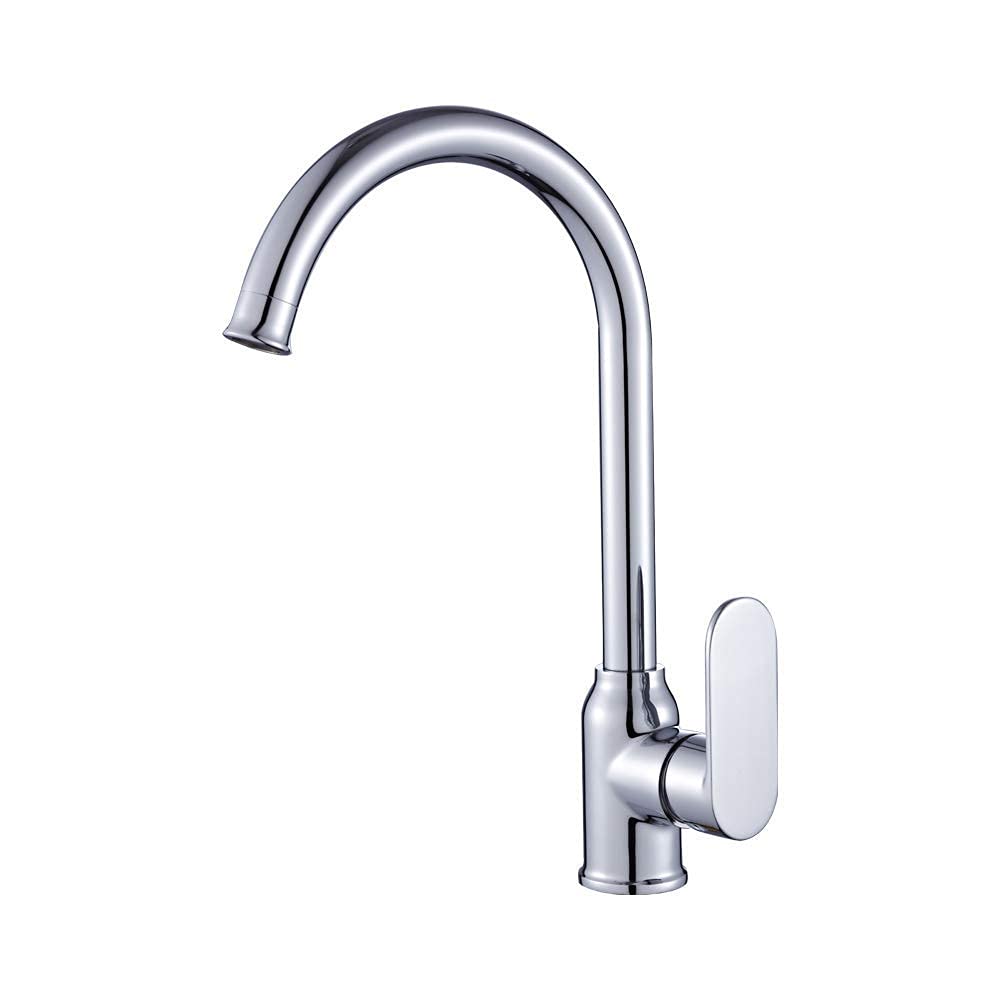 Mitigeur de lavabo moderne en laiton massif avec finition chrome brillant
