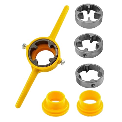 Yuyyurt Kit di Matrici per Filettatura di Tubi In Plastica da 1 Pezzi, Set di Chiavi per Matrici per Tubi di Plastica per Acqua, Strumento Idraulico per Infilare Tubi In PVC
