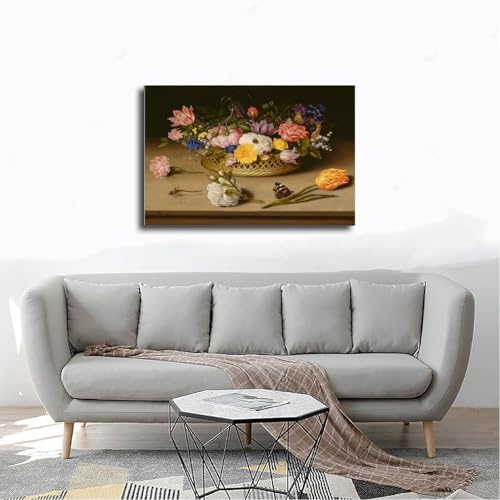 Impression sur toile 40x61 décoration murale Ambrosius Bosschaert