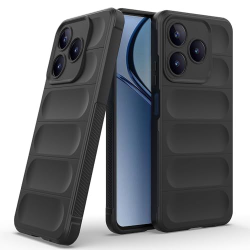 Image of Amazon Brand - Solimo Mobile Cover for Realme C63 4G / Narzo N63 4G | Full Camera Protection | Liquid Silicon Case | Flexible Bumper Case for Realme C63 4G / Narzo N63 4G (Black)