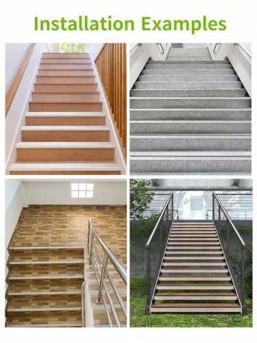 Perfiles en L de aluminio premium para mamperles de escalera marrón de 120 cm 7