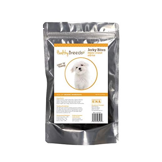 Healthy Breeds Maltese Jerky Bites Chicken & Rice Recipe Dog Treats 5 oz
