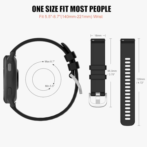Correa silicona 18 mm compatible Garmin Venu 3S miniatura 6