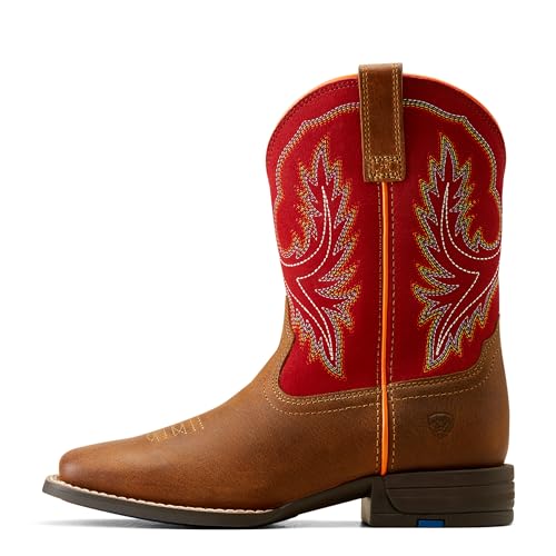 Ariat Youth Wilder Hat Box Brown and Deepest Teal Boot3