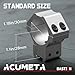 ACUMETA Bastion Scope Rings - 30mm Scope Rings Dual-Screw Clamp for 11mm Dovetail Rail, 1.1 Inch Center Height (Silver)