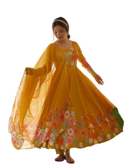 lv's trendz Design a new flower print with embroidery work ethnic wear for women ready to wear-picture-19