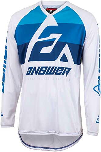 Answer Racing 447515 Youth A23 Syncron CC Jersey: Blue/White, XL