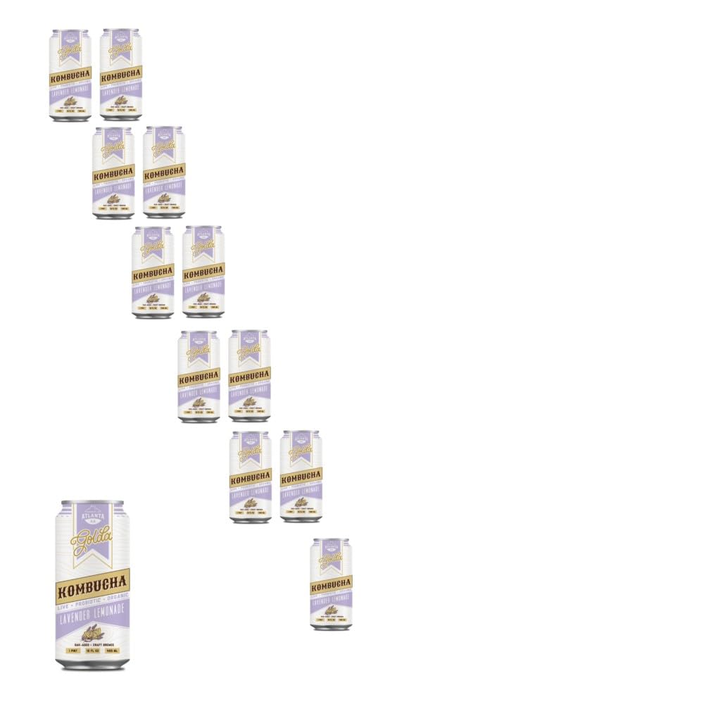 Golda Kombucha Lavender Lemonade Kombucha, 16 OZ, 12 Pack