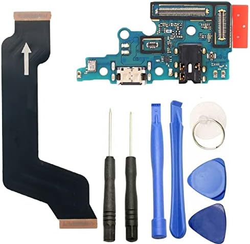 iReplaceParts Charging Port For Samsung Galaxy A70 A705F Dock Connector Microphone Headphone Jack Replacement With Motherboard Flex Cable & Tool Kit