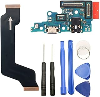iReplaceParts Charging Port For Samsung Galaxy A70 A705F Dock Connector Microphone Headphone Jack Replacement With Motherboard Flex Cable & Tool Kit